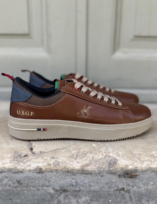 Us Grand Polo ανδρικά καφέ casual sneakers GPM23130K
