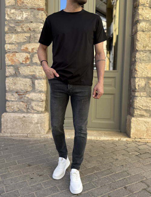 Everbest Ανδρικό T-shirt κοντομάνικο μαύρο 262823M