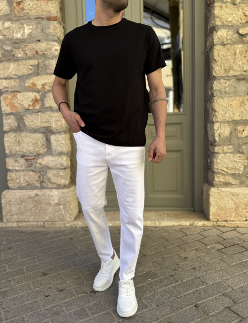 Everbest ανδρική μαύρη κοντομάνικη μπλούζα με ανάγλυφο ύφασμα 262816M
