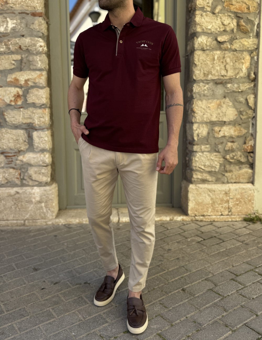 Ανδρική Polo κοντομάνικη μπλούζα πικέ.