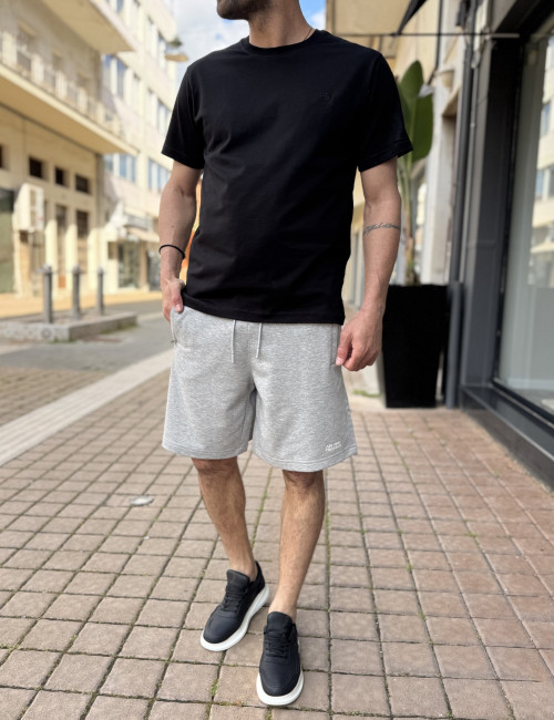 Dynamo ανδρική γκρι βαμβακερή βερμούδα AS231G