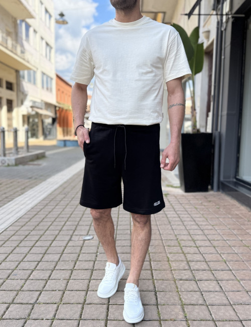Dynamo ανδρική μαύρη βαμβακερή βερμούδα AS231