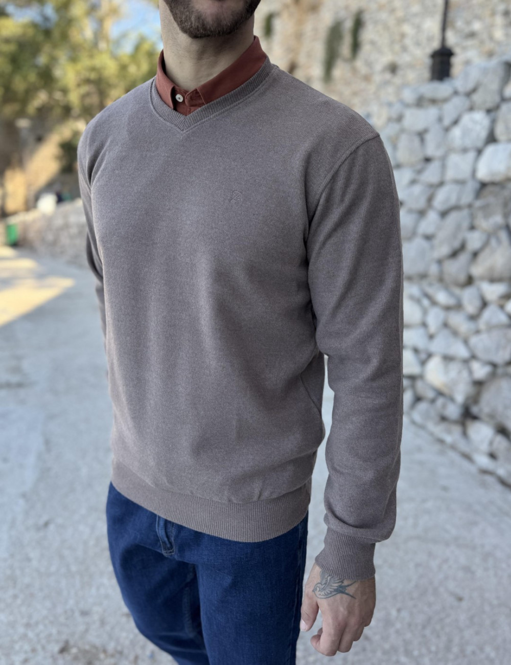 Ανδρική μακρυμάνικη μπλούζα .