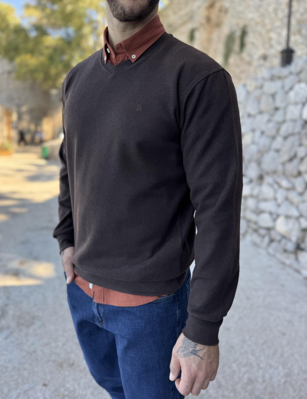Ανδρική μακρυμάνικη μπλούζα .