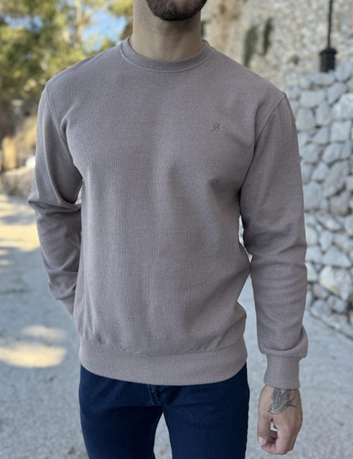 Ανδρική πούρο πλεκτή βαμβακερή μακρυμάνικη μπλούζα plus size ZWK301P