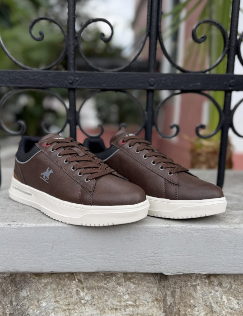 US GRAND POLO ανδρικά καφέ casual sneakers GPM21265K