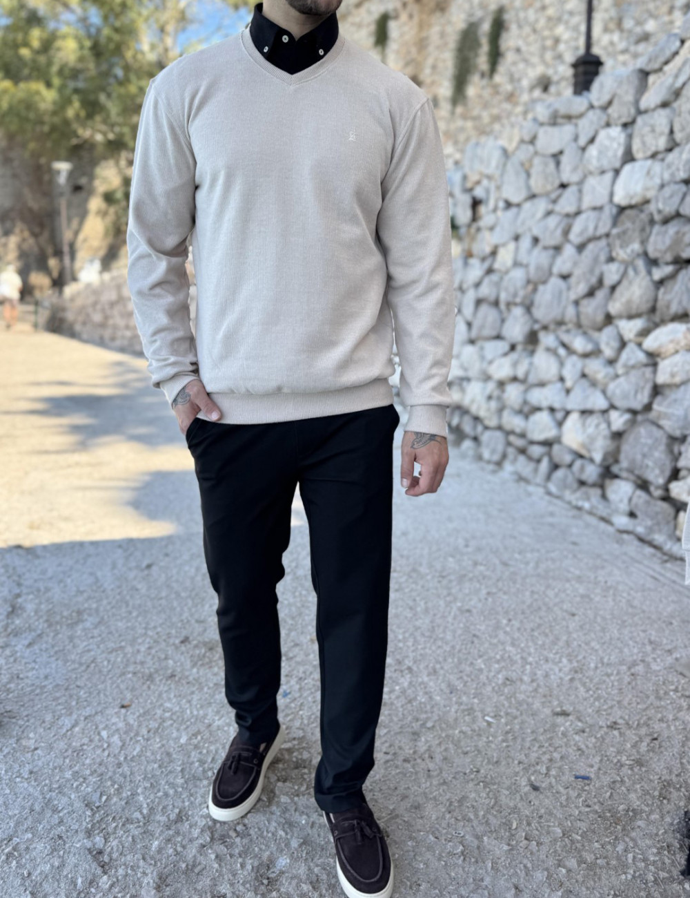 Ανδρική μακρυμάνικη μπλούζα .