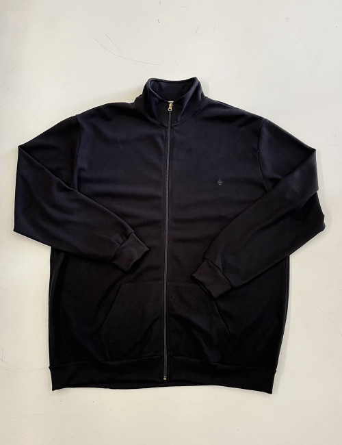 Origin ανδρική Plus Size μαύρη ζακέτα με ριπ ύφασμα 251068M