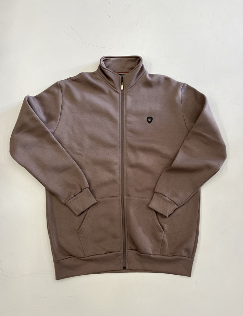 Everbest ανδρική Plus Size πούρο ζακέτα φούτερ με γιακά 251012P