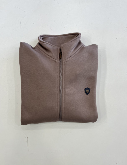 Everbest ανδρική Plus Size πούρο ζακέτα φούτερ με γιακά 251012P