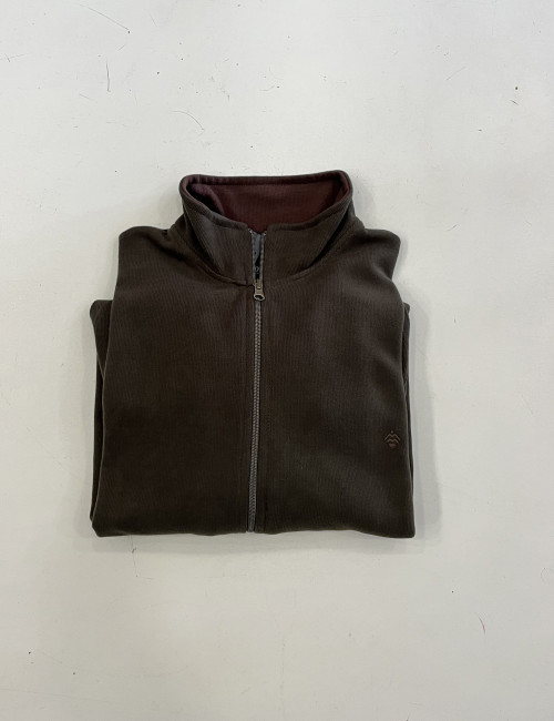 Everbest ανδρική Plus Size χακί ζακέτα με ριπ ύφασμα 251039X